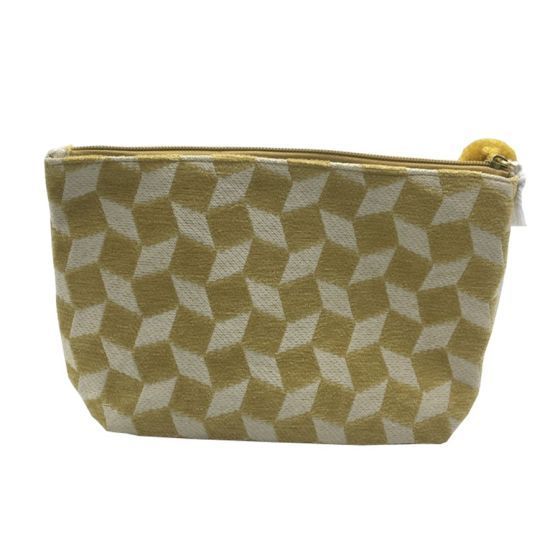 Red Cuckoo Cosmetic Bag Makeup Purse  Grey Yellow
