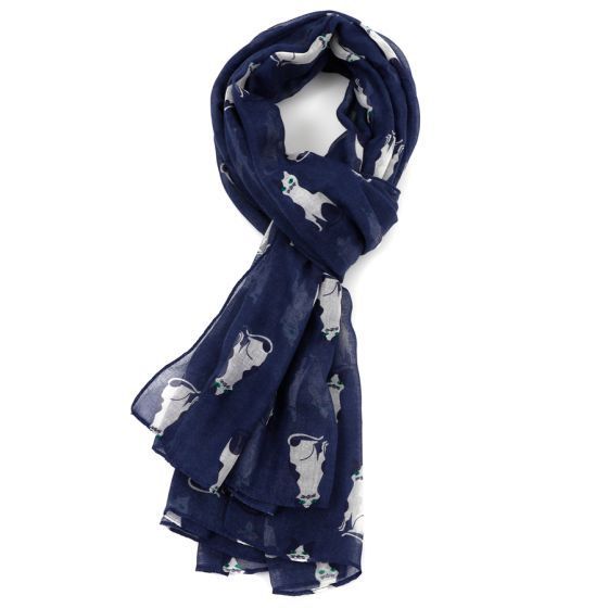 Pure Fashions Navy Cat  Scarf Soft Lightweight Polyester Gorgeous ift