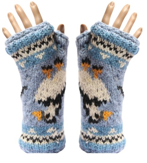 Bartleby Puffin Gloves Sherpa Lined Fingerless Tube  Wool