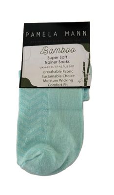 Pamela Mann Trainer Socks No Show Super Soft Bamboo Blend Mint Pamela Mann Trainer Socks No Show Super Soft Bamboo Blend Mint