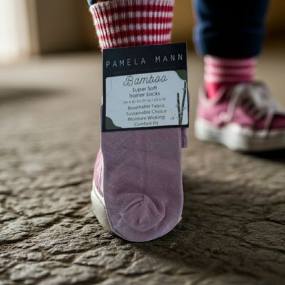 Pamela Mann Trainer Socks No Show Super Soft Bamboo Blend Lilac