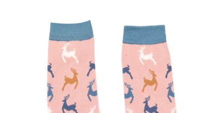MISS SPARROW Socks Bamboo Blend Leaping DeerPink