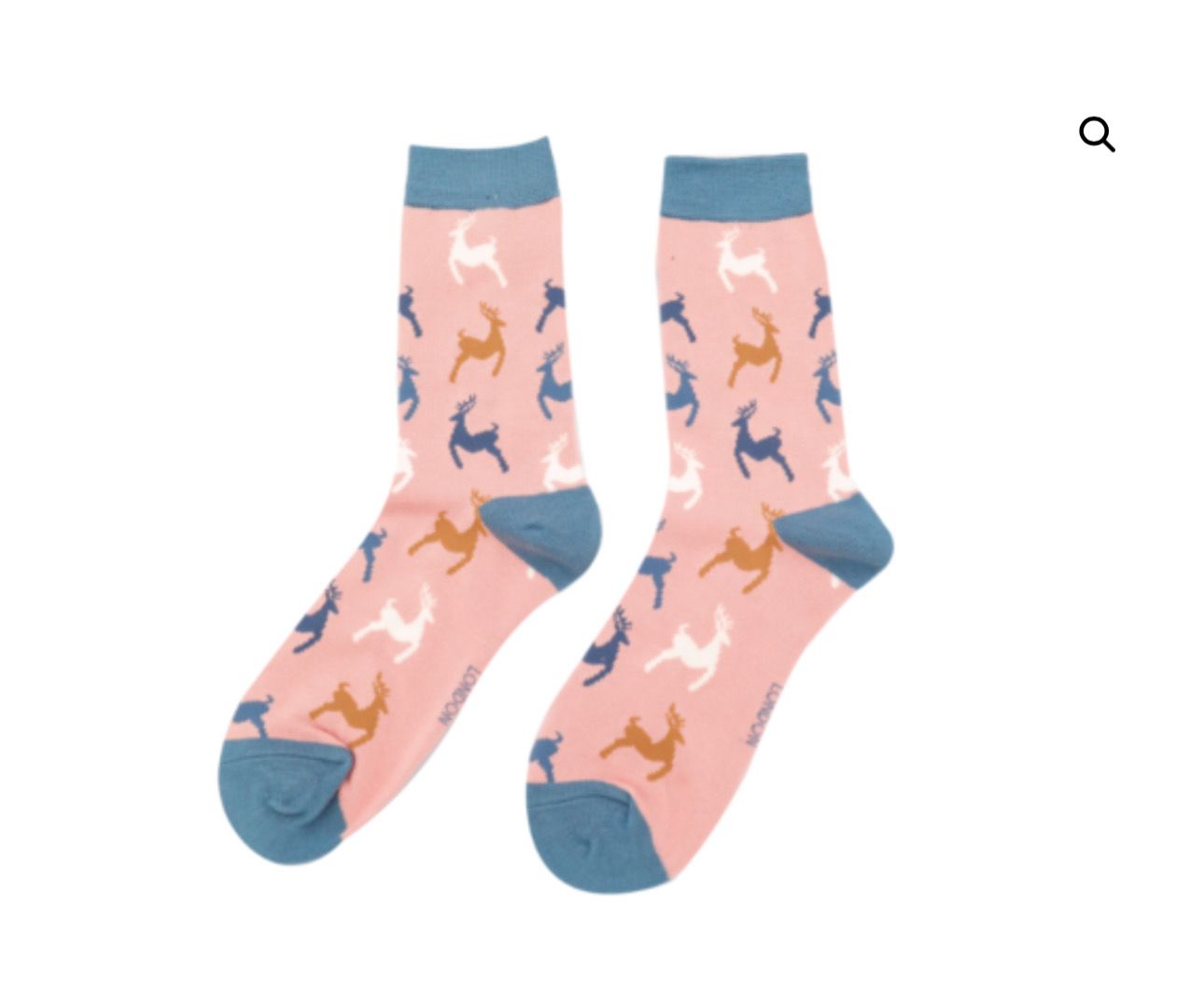 MISS SPARROW Socks Bamboo Blend Leaping DeerPink MISS SPARROW Socks Bamboo Blend Leaping DeerPink