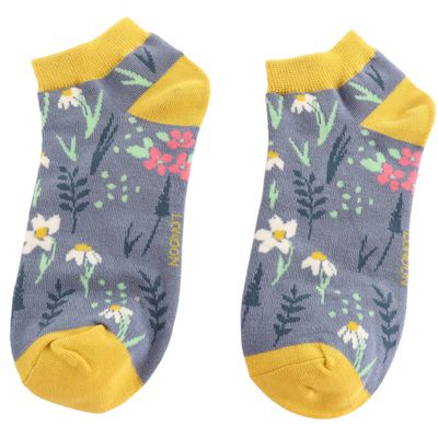 Miss Sparrow Meadow Trainer Socks Denim 3 To 7