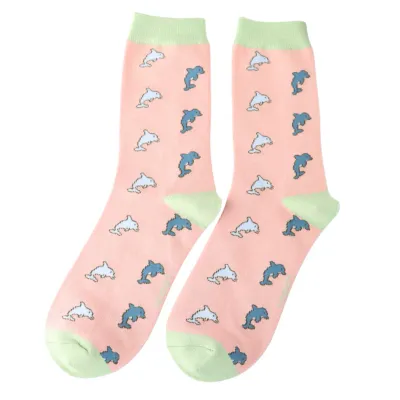 MISS SPARROW Dolphin Soft Bamboo Mix Pink Sea Creature