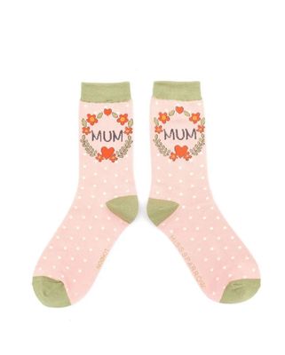 MISS SPARROW LONDON Mum Socks Wreath Pink Super Soft Eco Friendly Sustainable Bamboo Mix