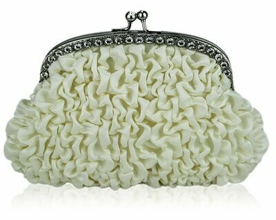 Ladies Bridal Cream Clutch Bag Weddings Evening Bride