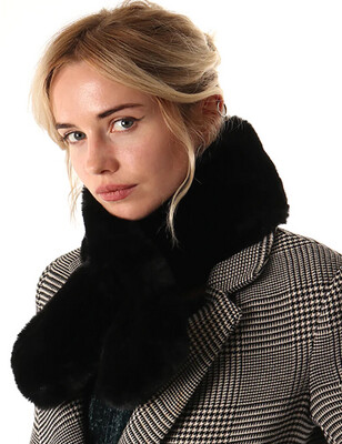 Black Faux Fur Scarf Neck Warmer Black Faux Fur Scarf Neck Warmer