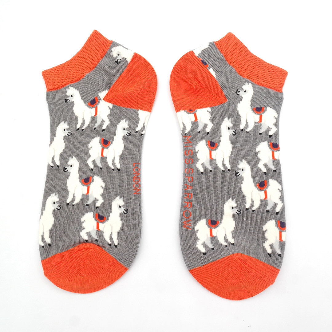 MISS SPARROW Llama Socks Eco Friendly Sustainable Bamboo Mix Super