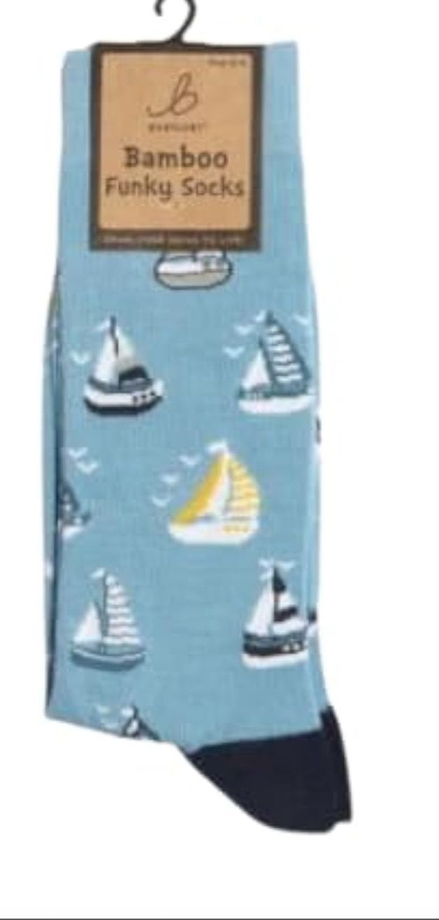 Funky Bamboo Socks Yacht Sailing Eco Friendly
