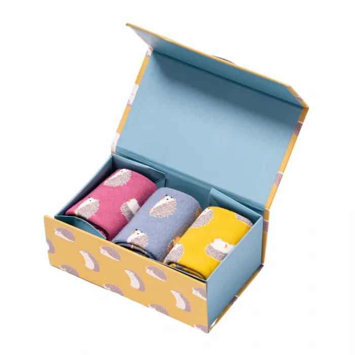 MISS SPARROW Hedgehog Socks 3 Pairs Gift Box Super price