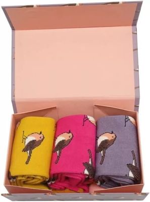 MISS SPARROW Robin Socks 3 Pairs With Gift Box Bamboo Blend