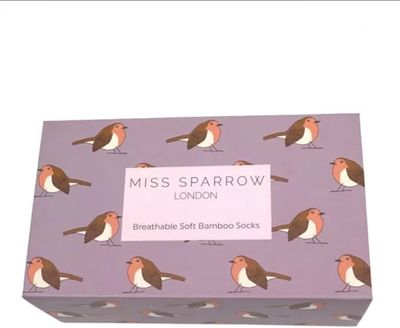 MISS SPARROW Robin Socks 3 Pairs With Gift Box Bamboo Blend