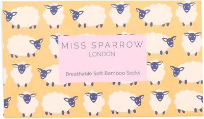 MISS SPARROW Sheep Socks 3 Pairs Gift Box Bamboo Blend