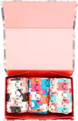 MISS SPARROW Cat Socks 3 Pairs Gift Box Bamboo Blend