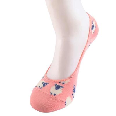 Miss Sparrow Happy Sheep Invisible Footsie Socks  No Show Dusky Pink