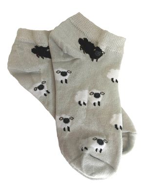 2 pairs Pamela Mann Sheep  Grey Trainer Socks Super Soft  Bamboo Blend