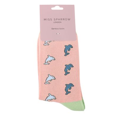 MISS SPARROW Dolphin Soft Bamboo Mix Pink Sea Creature
