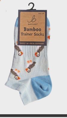 Bartleby Puffin Trainer Socks Bamboo Mix Arch Support