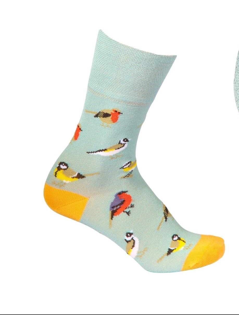 Bartleby Comfort Top Bamboo Socks Garden Birds  Ladies