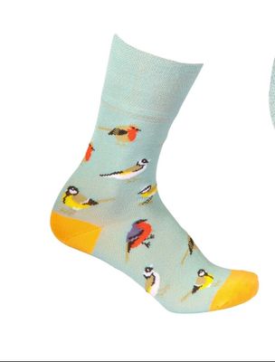 Bartleby Comfort Top Bamboo Socks Garden Birds  Ladies
