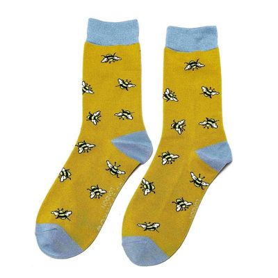 MISS SPARROW Bumble Bee  Socks Light Yellow