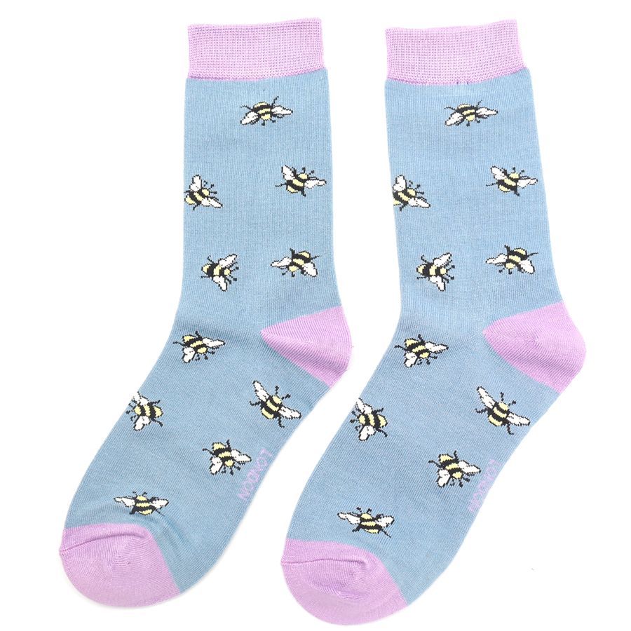 MISS SPARROW Bumble Bee  Socks Blue