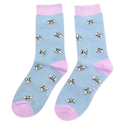 MISS SPARROW Bumble Bee  Socks Blue