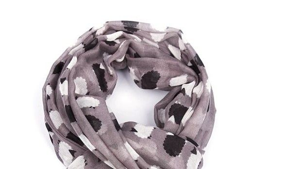 Pure Fashions Grey Sheep Meadow Scarf Lightweight