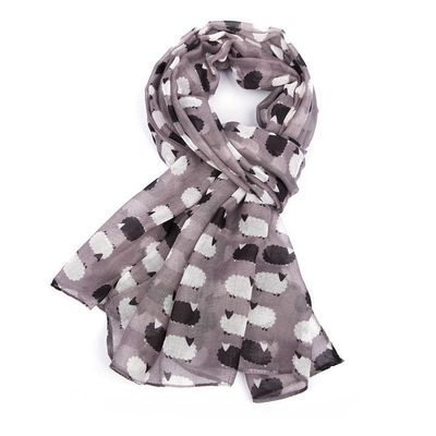 Pure Fashions Grey Sheep Meadow  Scarf Lightweight