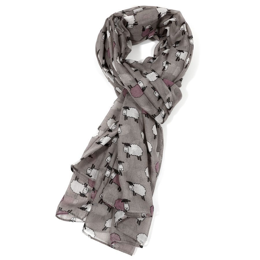 Pure Fashions Fluffy Sheep Herd Light  Scarf Lightweight