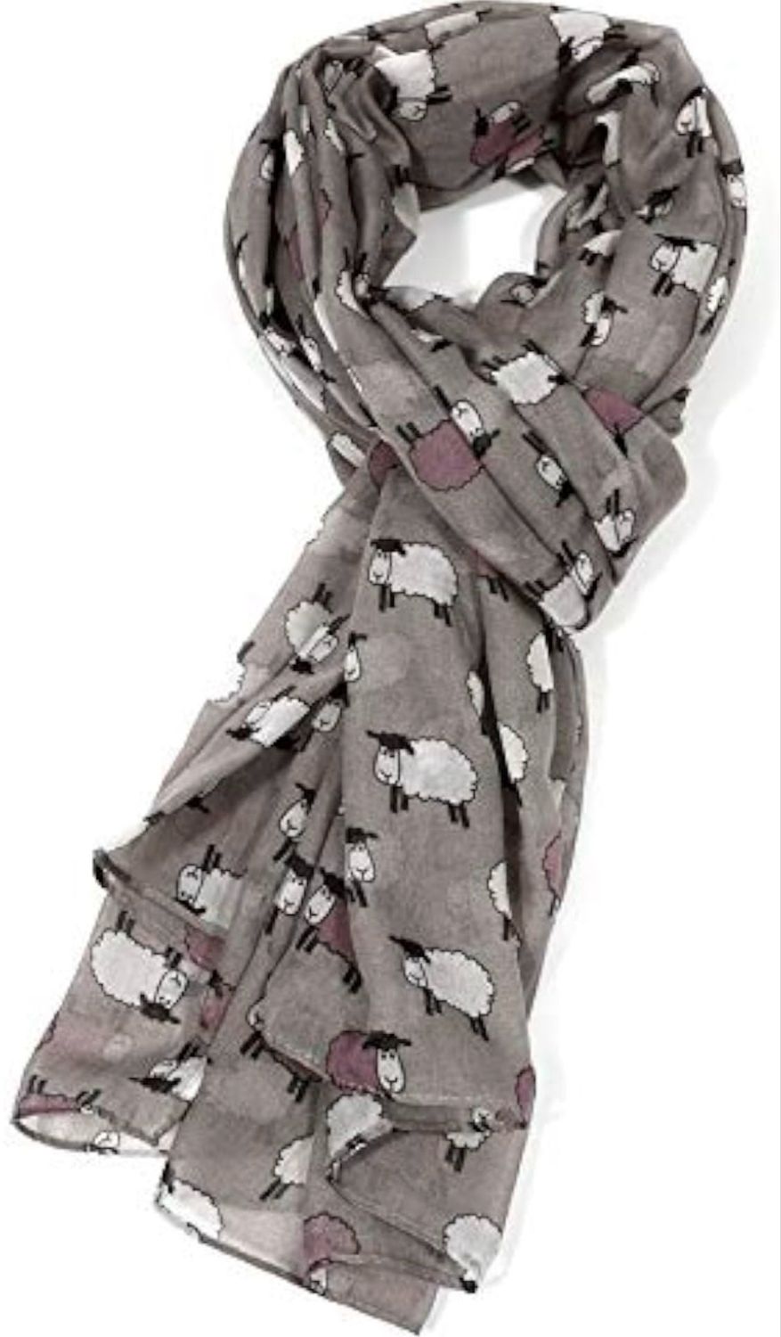 Pure Fashions Fluffy Sheep Herd Light Scarf Lightweight