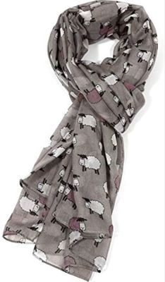 Pure Fashions Fluffy Sheep Herd Light  Scarf Lightweight