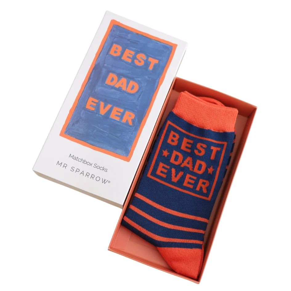 Mr Sparrow Best Dad Ever Matchbox Socks The Perfect Gift