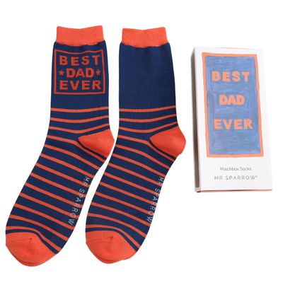 Mr Sparrow Best Dad Ever Matchbox Socks The Perfect Gift