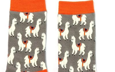 MISS SPARROW Llama Socks Eco Friendly Sustainable Bamboo Mix Super