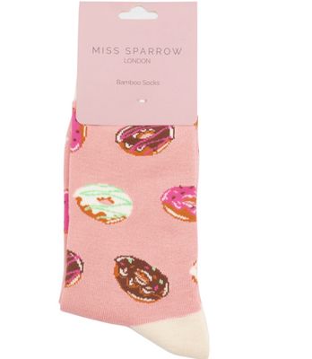 MISS SPARROW Doughnuts Socks Pink