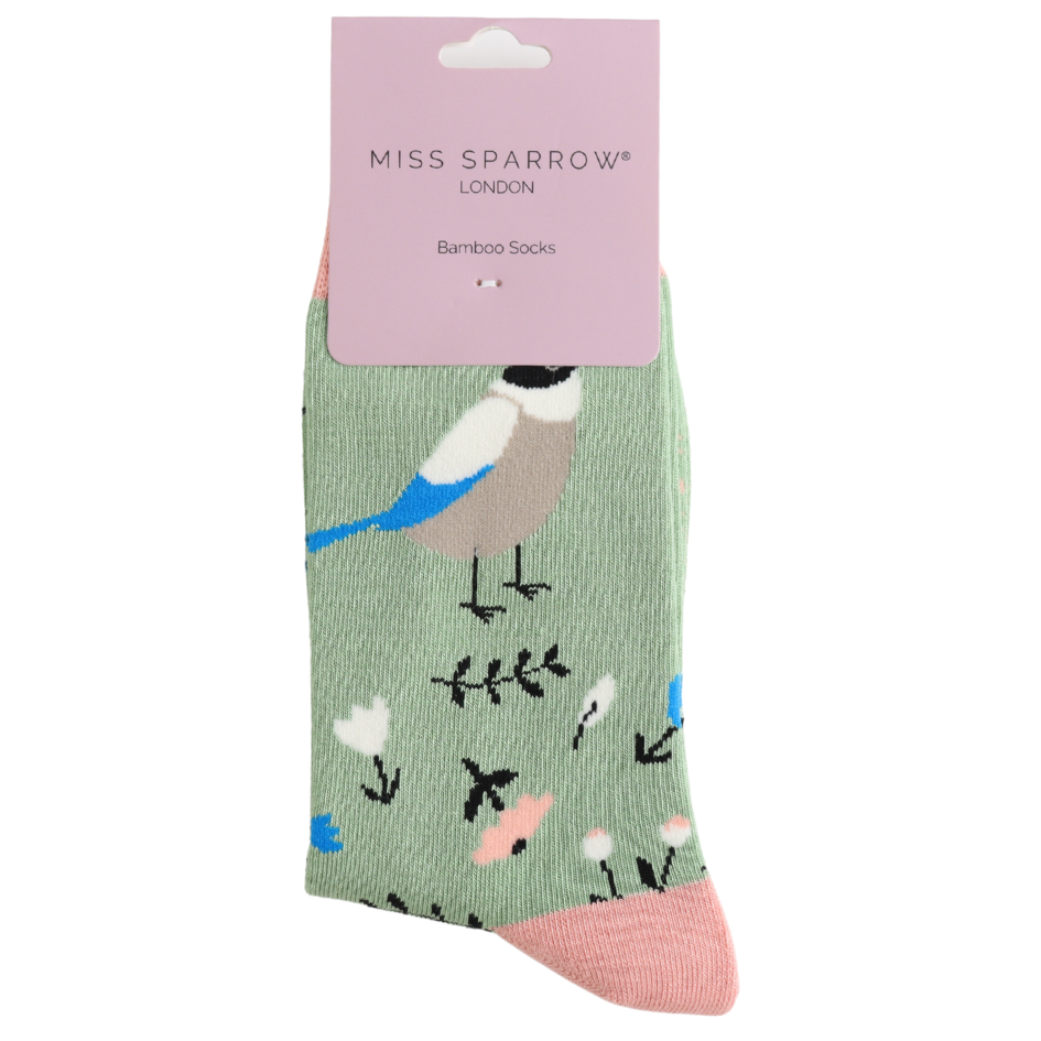 MISS SPARROW Sweet  Birds Birdie Socks Gift