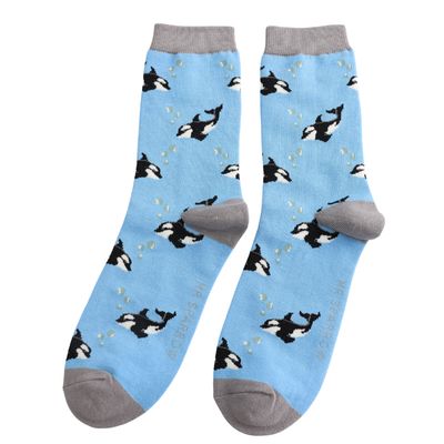 Mr SPARROW Orca Socks Whale Blue 7 to 11 Mr SPARROW Orca Socks Whale Blue 7 to 11