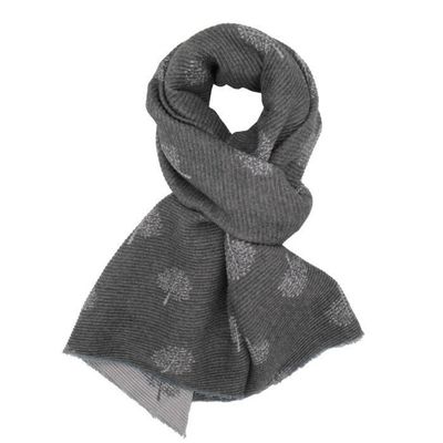 Red Cuckoo Tree Of Life Pleated Scarf Grey