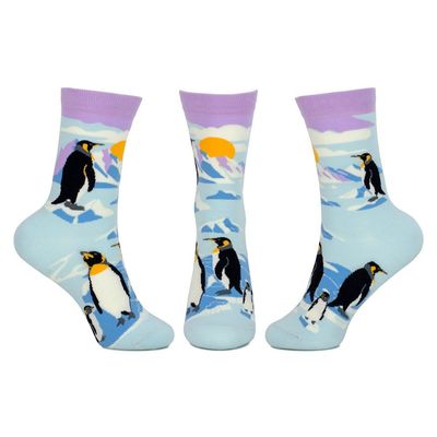 JOE COOL Penguin Socks Soft Cotton Mix Blue