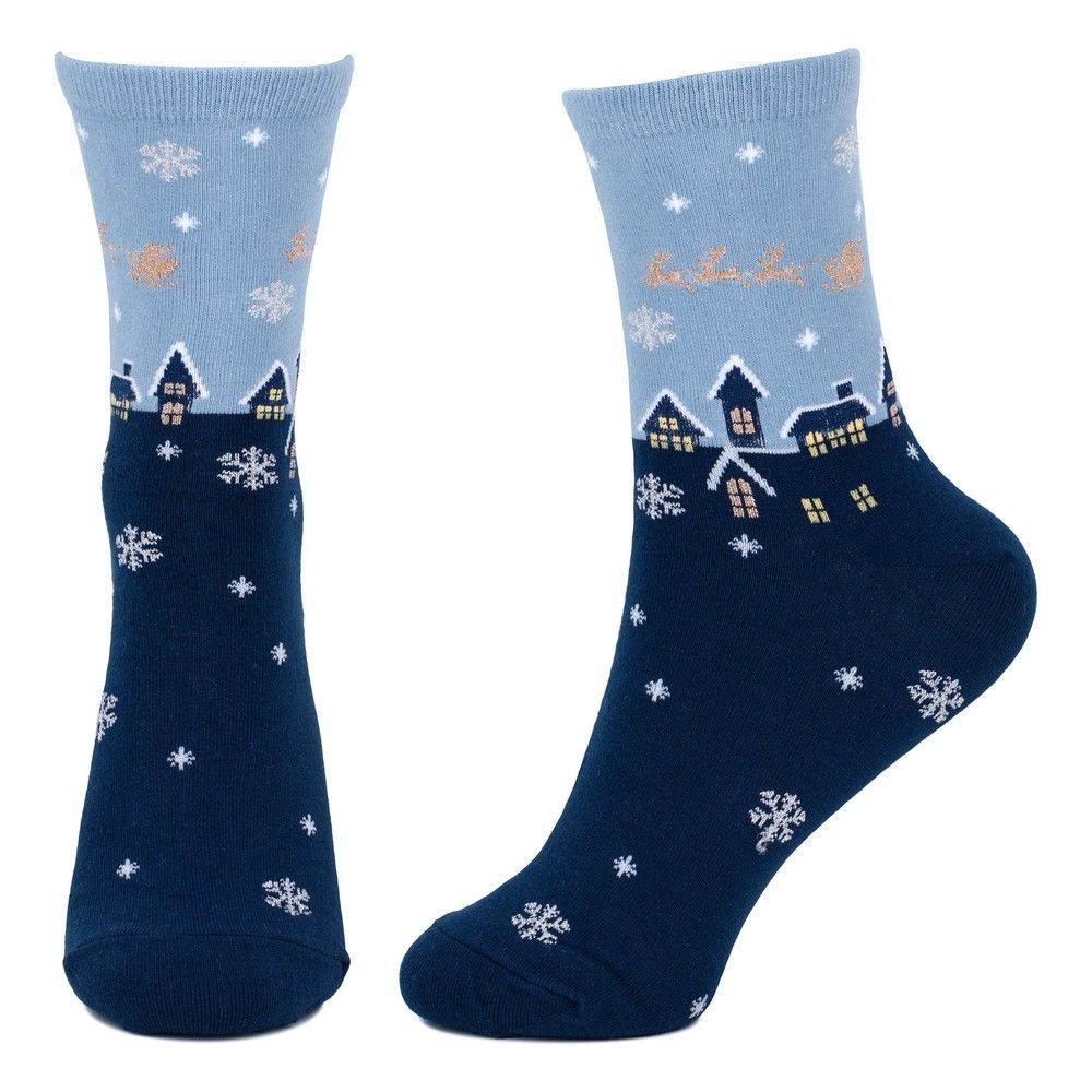 JOE COOL Holy Night Socks Soft Cotton Blue Navy JOE COOL Holy Night Socks Soft Cotton Blue Navy