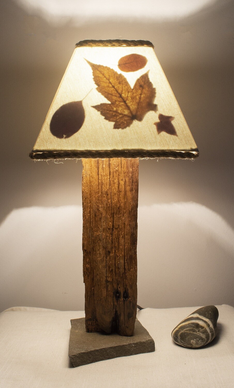 Wooden lamp, reclaimed wood lamp, fence post lamp, oak lamp, bedside lamp, farmhouse lamp, cottage light, Home light, gift