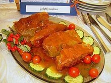 Cabbage Rolls/Golubtsi - Meat, Rice in Tomato Sauce with Smoked Bacon