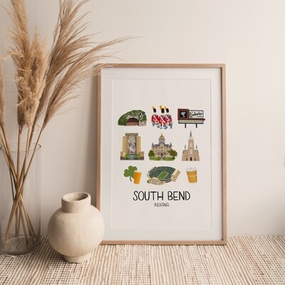 South Bend, Indiana Print