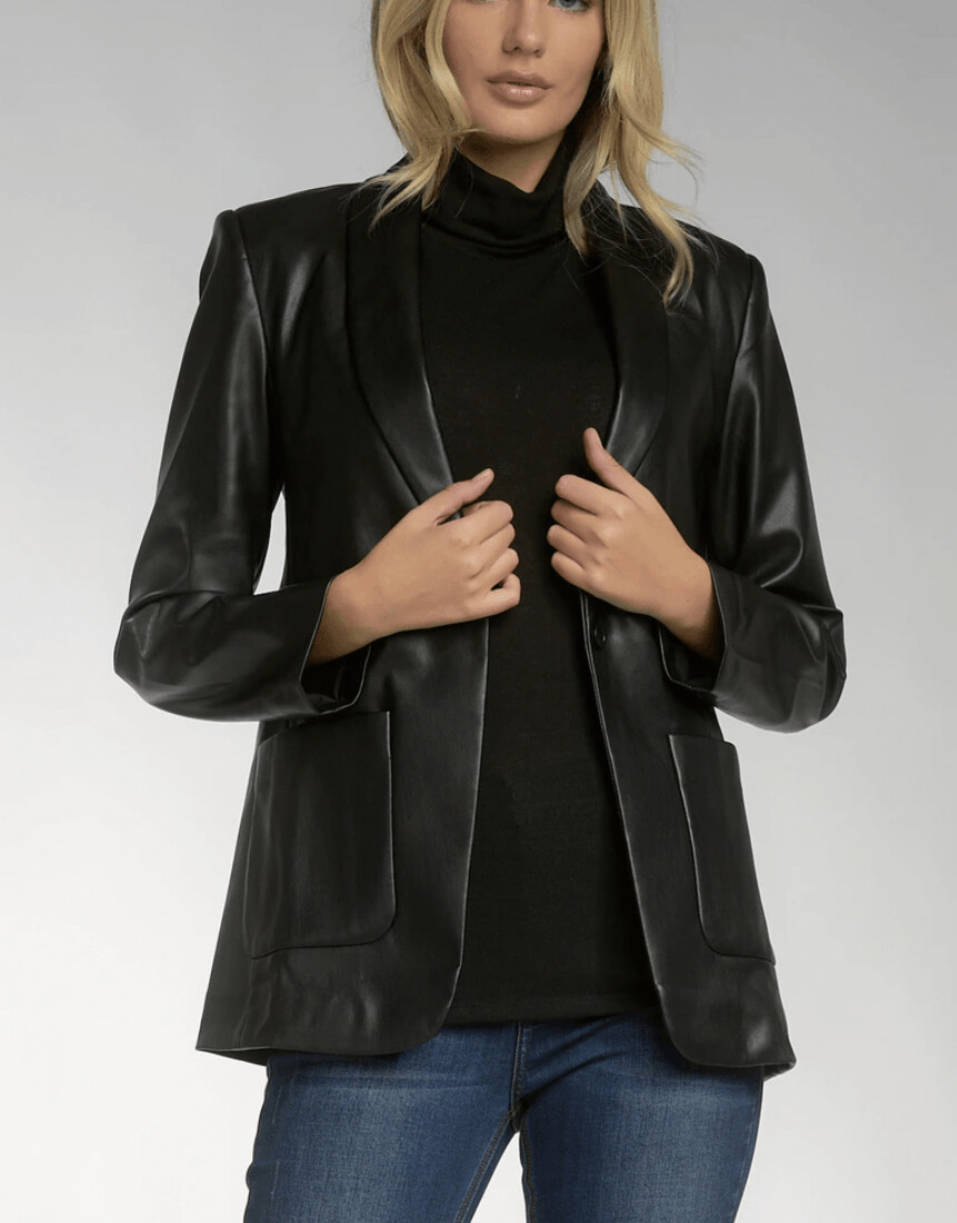 Elan Faux Leather Jacket