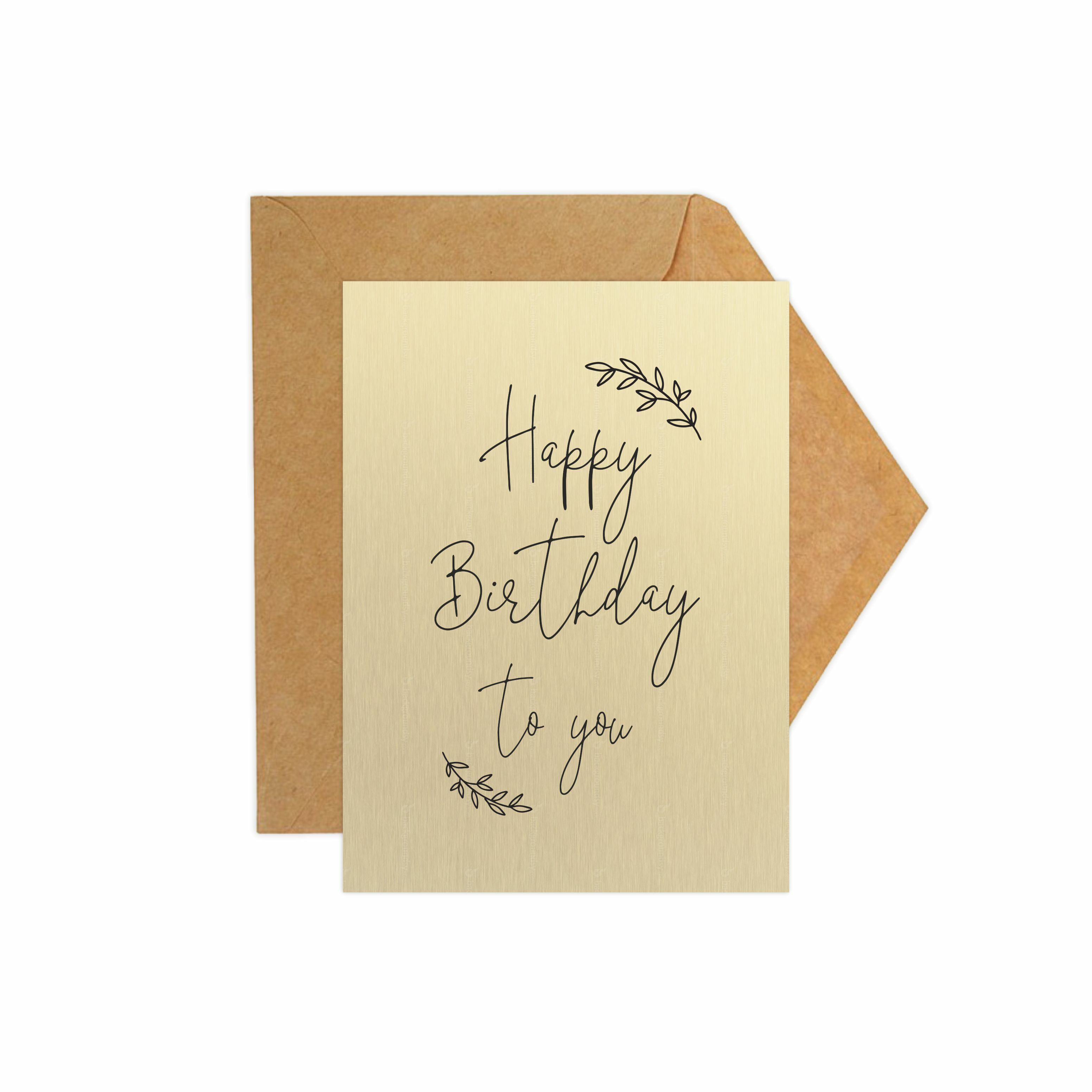 

Открытка "Happy Birthday" с конвертом