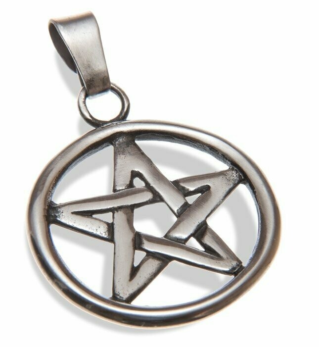 Upright Medium Pentagram Pendant with Loose Bail
