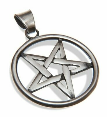 Large inverted Pentagram with Loose Bail