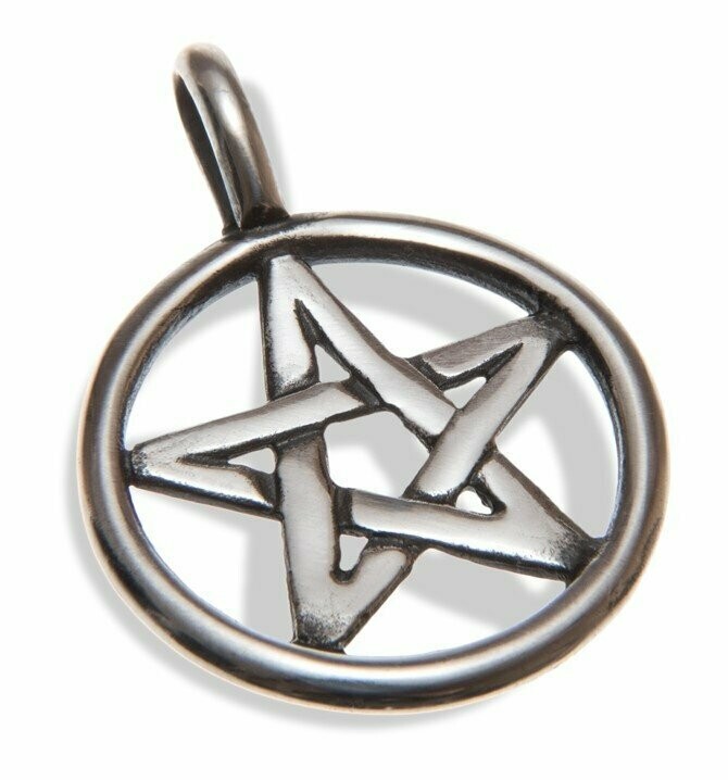 Medium upright Pentagram Pendant with Fixed Bail